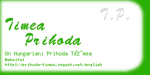 timea prihoda business card